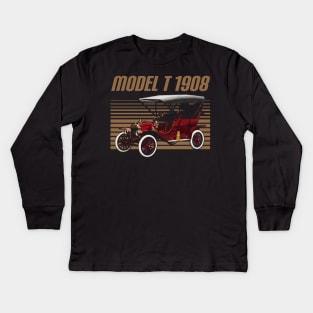 Ford Model T 1908 Awesome Automobile Kids Long Sleeve T-Shirt